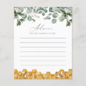 親のためのアドバイス蜂の緑の赤ちゃんシャワーゲーム (正面)