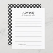 親のためのアドバイスBBQベビー素朴シャワーゲーム (正面/裏面)