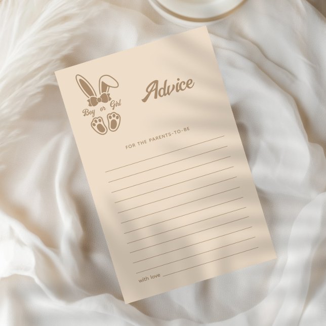 親のためのアドバイスBunny Light Beige Gender Reveal (クリエイターアップロード済み)