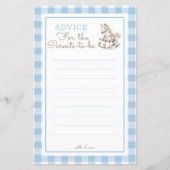 親のためのロッキングホース赤ちゃんシャワーアドバイス (正面)