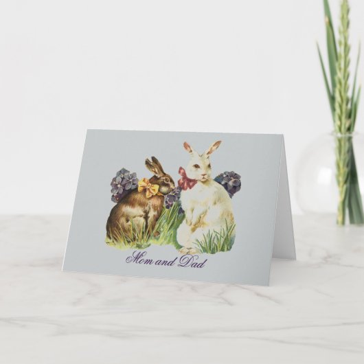 親のためのヴィンテージのイースターカード シーズンカード (正面)