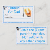 親のための償還可能なチョアクーポン 割引カード (正面/裏面)