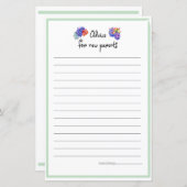 親のための多肉質アドバイス赤ちゃんシャワー (正面/裏面)