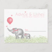 親のための水彩象ベビーアドバイス アドバイスカード (正面)