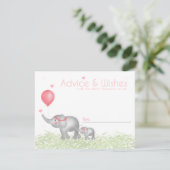 親のための水彩象ベビーアドバイス アドバイスカード (スタンド正面)