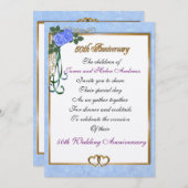 親のための50周年パーティの招待状 招待状 (正面/裏面)