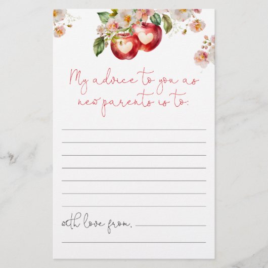 親のカードのための目のアドバイスのリンゴ (正面)