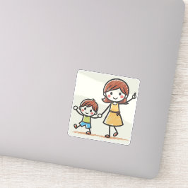 親のキッズアートギフトパーソナライズされたのアップロード シール