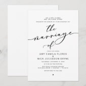 親のホスト、恋愛書道、結婚 招待状 (正面/裏面)