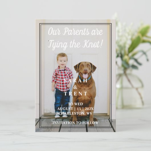 親のモダン子どもたちがペット写真でデートセーブ セーブザデート (スタンド正面)