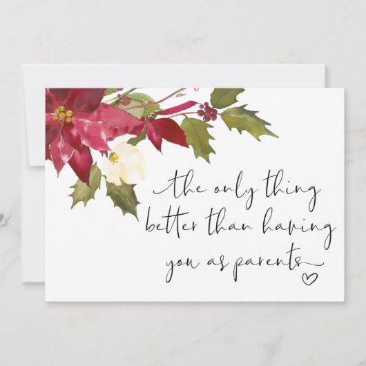 親の妊娠の明らかな明らかなベビー カード (正面)