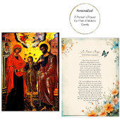 親の子供のための祈りのカード プレイスカード