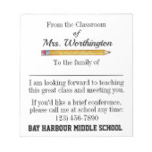 親の導入スクールノートパッド(小) ノートパッド (正面)