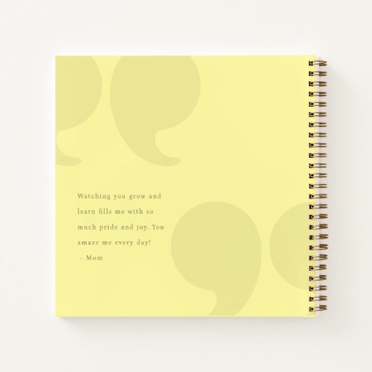 親の形見：かわいいモノうちの子が言った ノートブック (裏面)