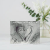 親の手とベビーの足は世界へようこそ 案内状 (スタンド正面)