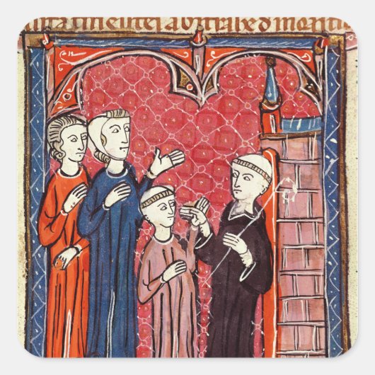 . .親の手によって修道院に連れてこられた子ども スクエアシール (正面)