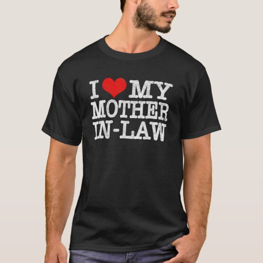 親の日の贈り物に義理の母おもしろいが好き Tシャツ (正面)
