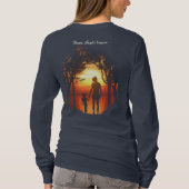 親の日 |女性の長袖 Tシャツ (裏面)