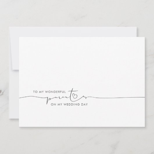 親の朝結婚にかわいいメッセージ (正面)