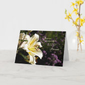 親の死に関する悔やみや弔慰 カード (黄色い花)