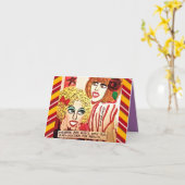 親の無い者は謝る道だ カード (黄色い花)