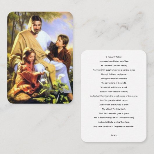 親の祈りの言葉の子ども用祈りの言葉カード 名刺 (正面/裏面)