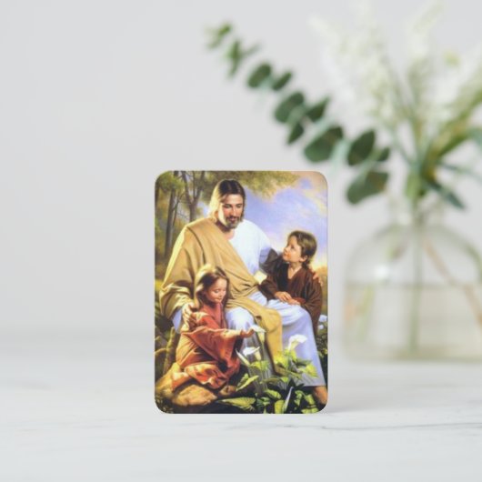 親の祈りの言葉の子ども用祈りの言葉カード 名刺 (スタンド正面)