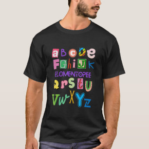 親の祖父母と子ども向けのかわいいアルファベット Tシャツ