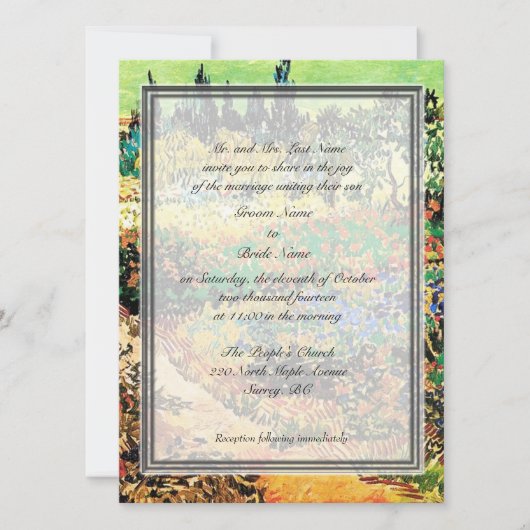 親の結婚式招待状 招待状 (正面)