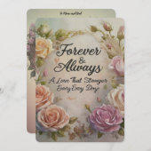 親の結婚記念日 招待状 (正面/裏面)