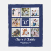 親の結婚記念日PHOTOカスタム Branded フリースブランケット (正面)