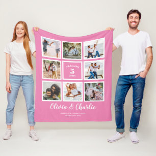 親の結婚記念日PHOTOカスタム Branded フリースブランケット