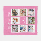 親の結婚記念日PHOTOカスタム Branded フリースブランケット (正面(横))