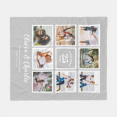 親の結婚記念日PHOTOカスタム Branded フリースブランケット (正面(横))