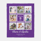 親の結婚記念日PHOTOカスタム Branded フリースブランケット (正面)