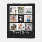 親の結婚記念日PHOTOカスタム Branded フリースブランケット (正面)