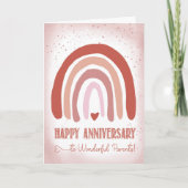 親の記念日ハンドパ絵を描スピンク カード (正面)