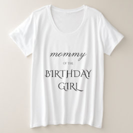 親の誕生日ガールとサイズの女性の プラスサイズTシャツ