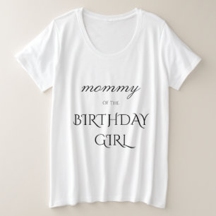 親の誕生日ガールとサイズの女性の プラスサイズTシャツ