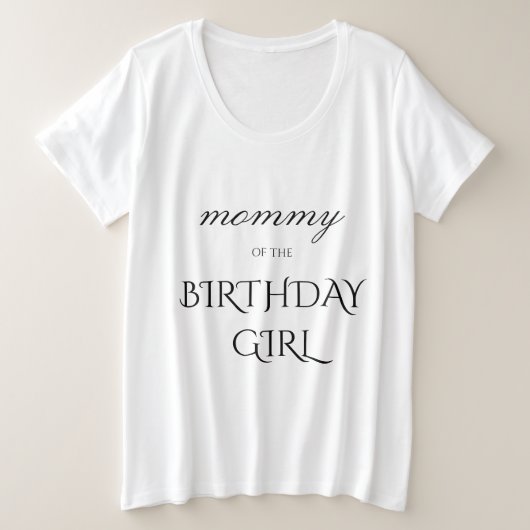 親の誕生日ガールとサイズの女性の プラスサイズTシャツ (デザイン正面)