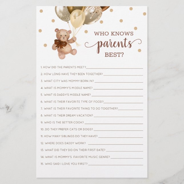 親の赤ちゃんシャワーを知っ最高のているテディベア (正面)