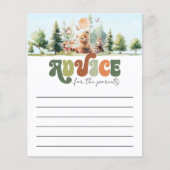 親の赤ちゃんシャワーアドバイスのためのカナリアのかわいいゲーム (正面)