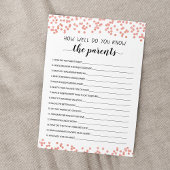 親の赤ちゃんシャワーカードをどれだけ知っているか 招待状