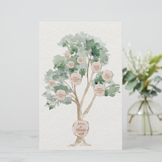 親の遺伝学のためのユーカリ科の木 便箋 (スタンド正面)