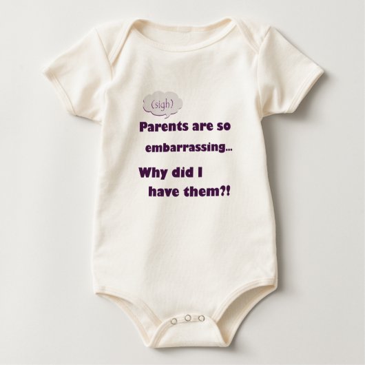 親の顔が悪い ベビーTシャツ (正面)