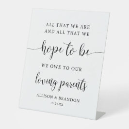 親のSIgnに結婚専念 台座サイン