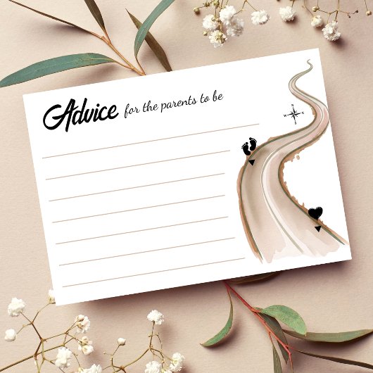 親へのパートナーのロードマップ赤ちゃんシャワーアドバイス エンクロージャーカード