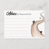 親へのパートナーのロードマップ赤ちゃんシャワーアドバイス エンクロージャーカード (正面)