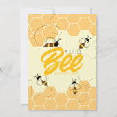 親へハニーコーム蜂ベビーシャワー招待状 招待状 (裏面)