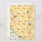 親へビーホワイトフローラ赤ちゃんシャワー招待状 招待状 (裏面)